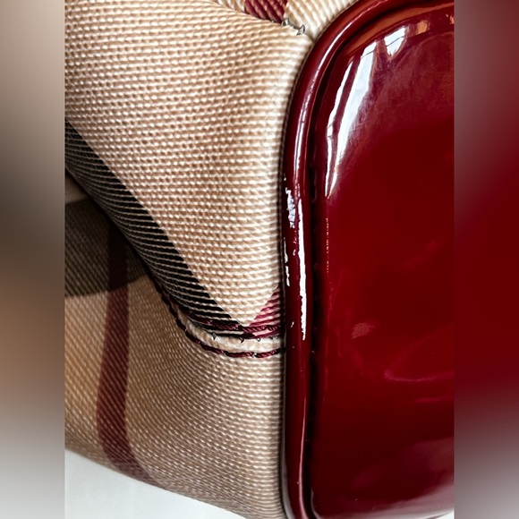 Burberry Nova Check Rachel Large Chain Tote|Satchel - Berry - Picture 11 of 13